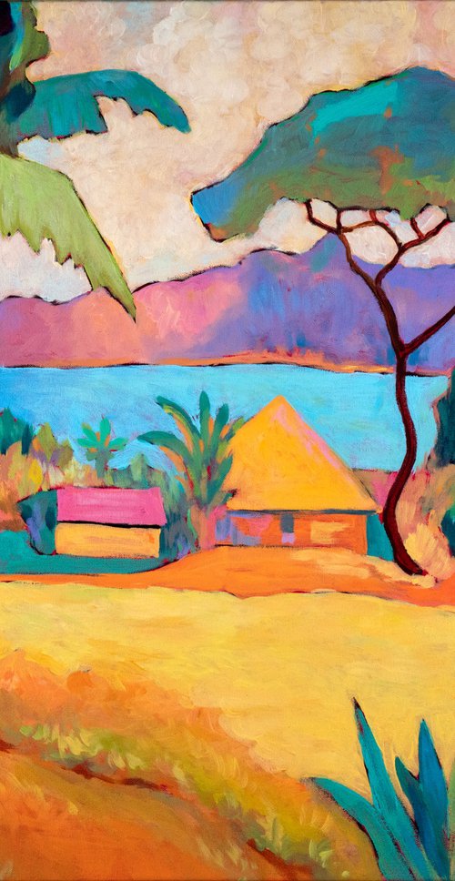 Bay View with Palms by Suren Ter-Avakian
