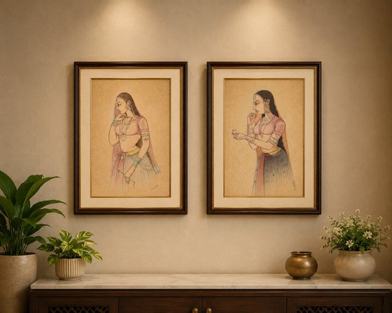 Royal Lady Portrait on Wasli