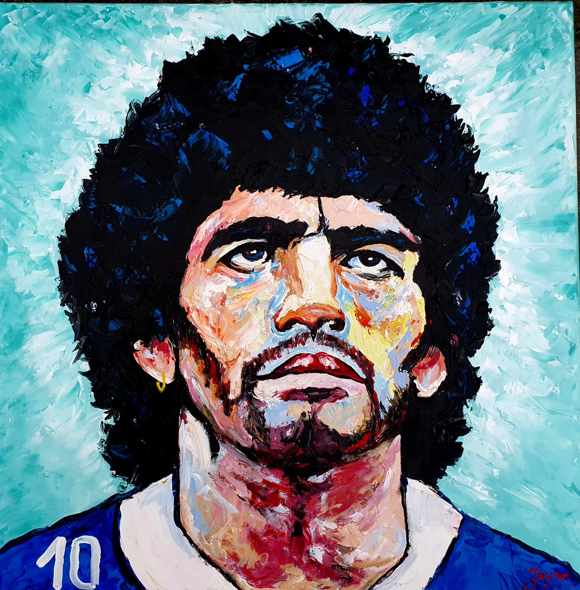 Portrait of Maradona by Jovan Srijemac