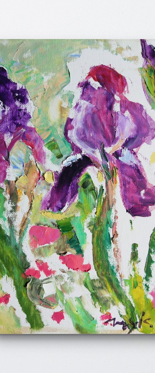 Iris is blooming by Helen Shukina