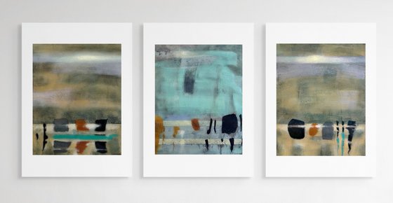 Abstract Mirages. Moon and Bay