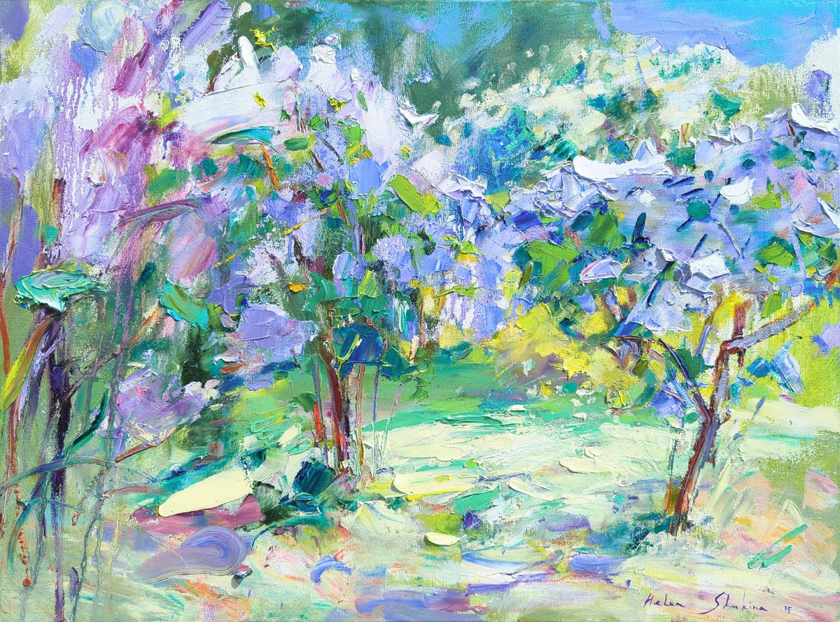 Garden Radiance By Helen Shukina, 31 X 24, Artwork For Sale On Artfinder