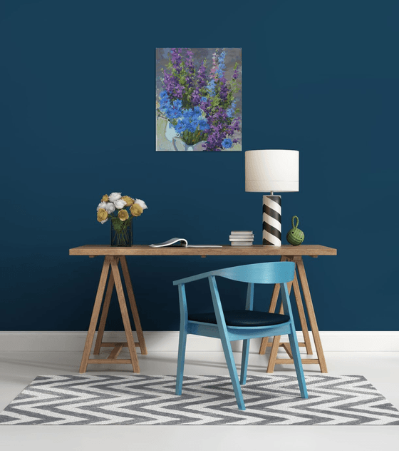 Delphiniums in Bloom