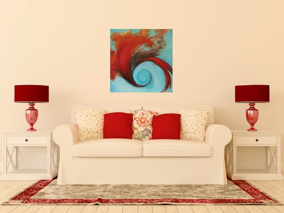 Red and Turquoise