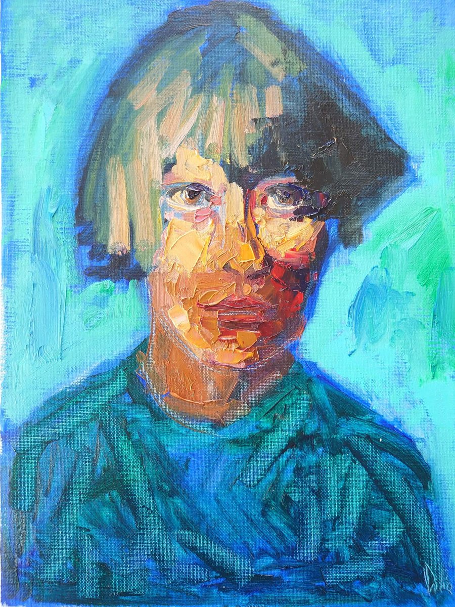Expressive Oil Painting , Deep Water By Dalia Visockaite Kisieliene, 12 X 16, Artwork For Sale On Artfinder