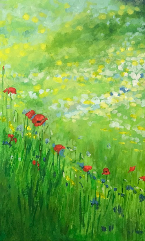 Poppy Meadow by Hannah  Bruce