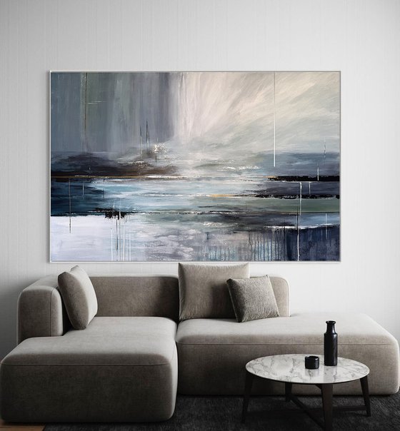 Whisper of the Tides-blue silver seascape