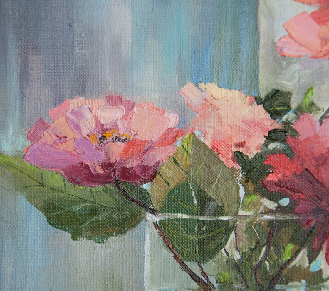 絵画 Oil painting of beautiful flowers. Amazon.com: Oil Painting Handmade $50-$2000 by College