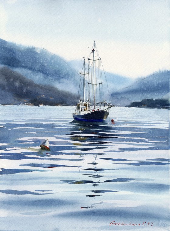 Schooner in the bay