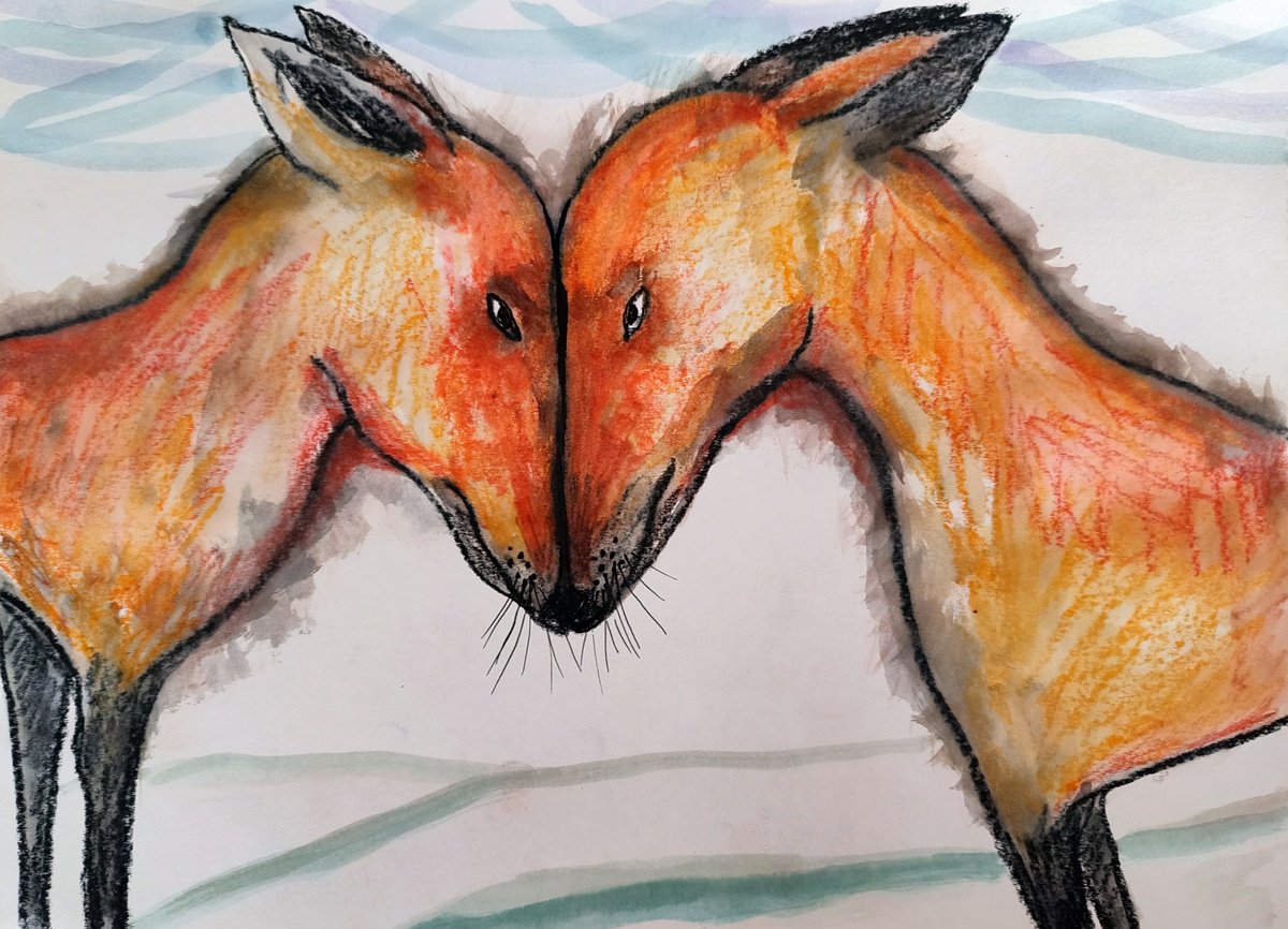 Expressive Animal Drawing By Elisheva Nesis, 13 X 10, Who Are You?, Original Artwork