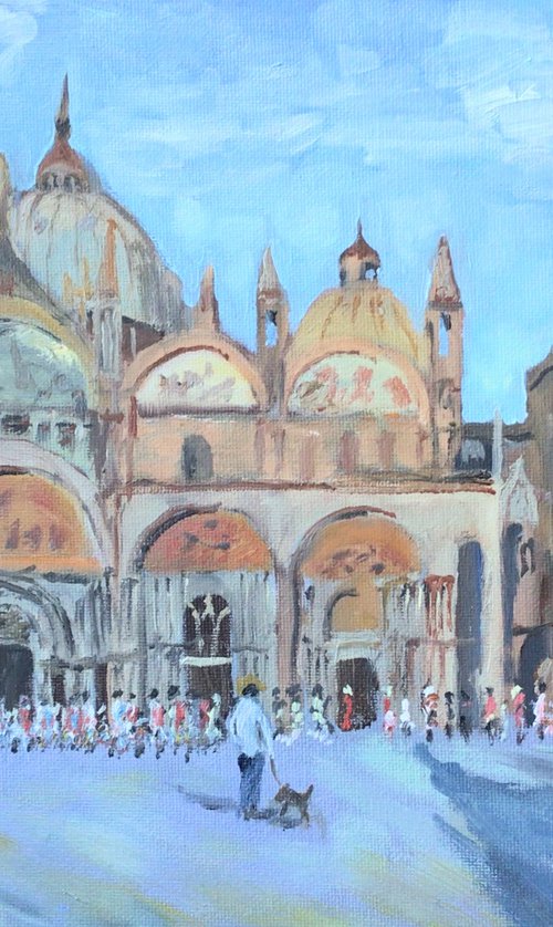 San Marco, Venice An original oil painting. by Julian Lovegrove Art