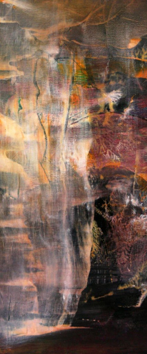 SUBLIME MINDSCAPE SIGNED OVIDIU KLOSKA DIAPHANE COSMIC LIGHT ESCAPE FROM VISCERAL WORLD by Kloska Ovidiu