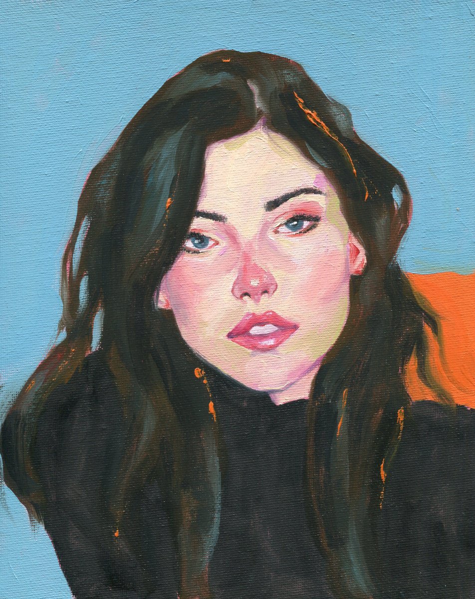 Impressionistic Portrait Oil Painting By Oleksii Iakurin, 8 X 10", A Thousand Stories 11, Original Artwork