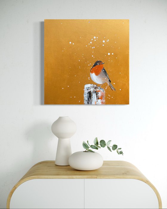 Red Robin in the Snow