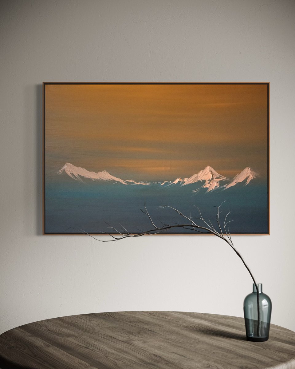 Valley In Afterglow By Cat Goward, 35 X 24, Artwork For Sale On Artfinder