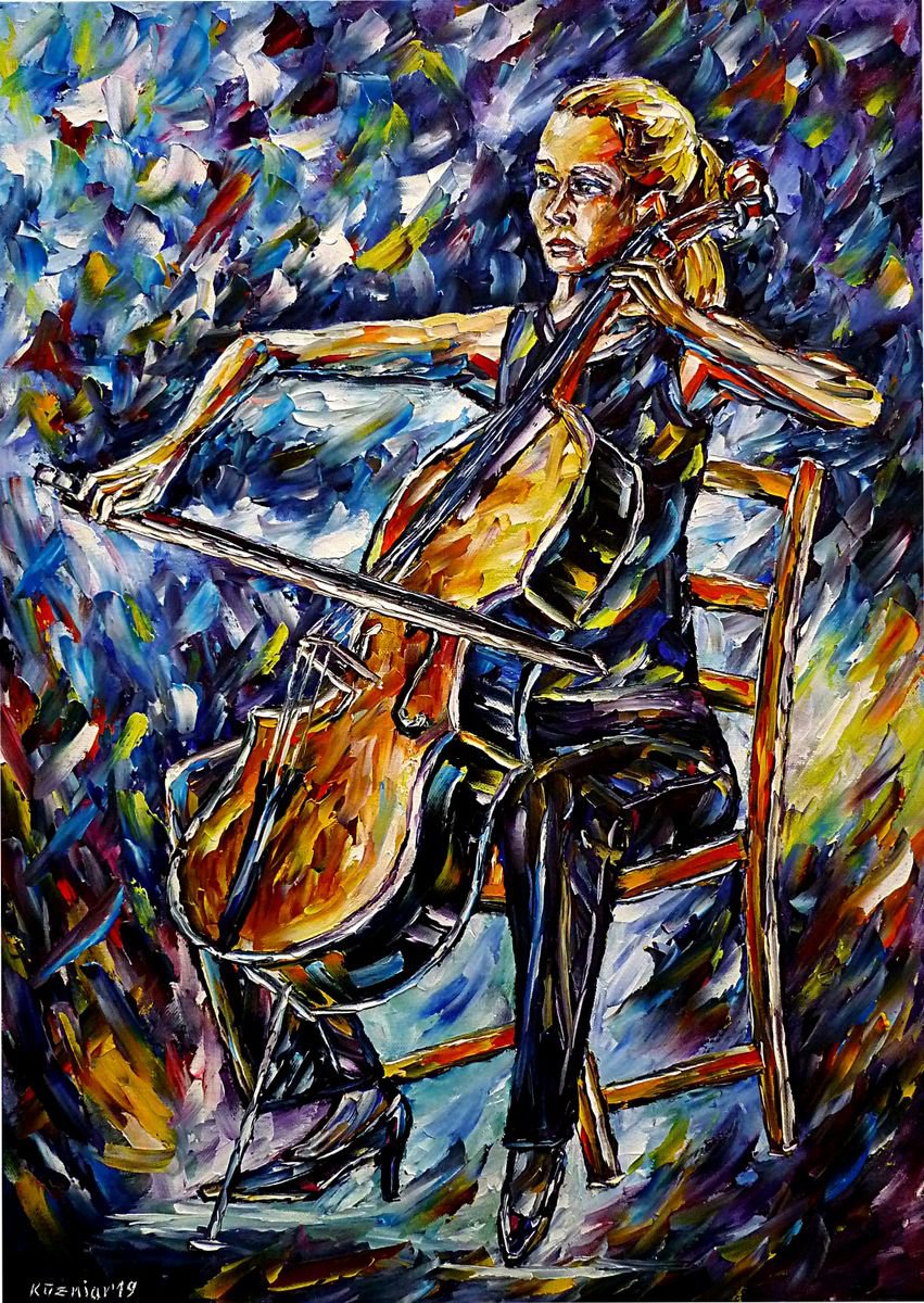 Cellist (Franziska Blasel) by Mirek Kuzniar