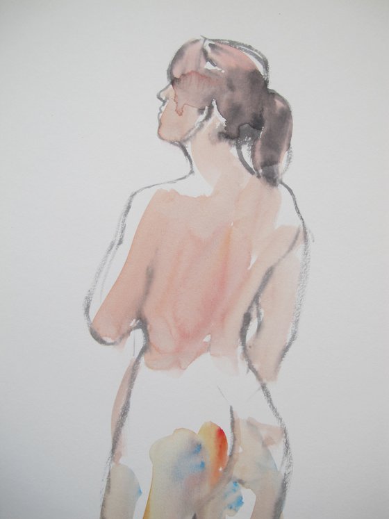 Standing female nude