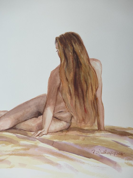 Seated female nude