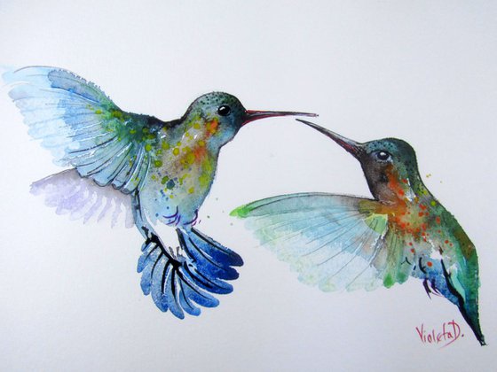 Kissing Hummingbirds 1