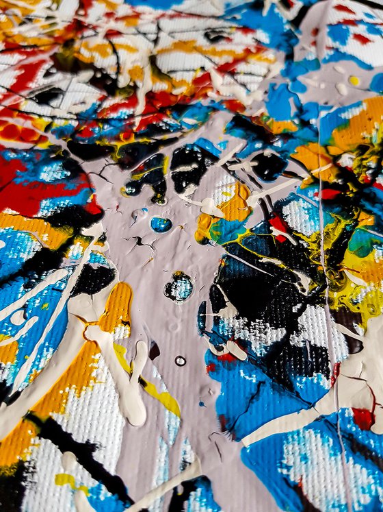 - Tematia - Style of JACKSON POLLOCK. Abstract Expressionism Painting.