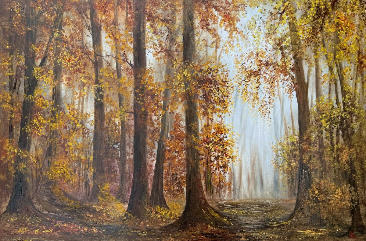 Misty Melody of Autumn Forest by Tanja Frost