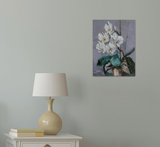 Blooming Orchid painting