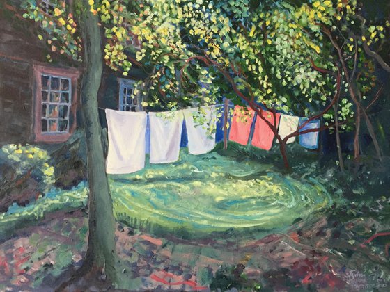 'Washing line, St Stephen Place, Stockbridge, Edinburgh'