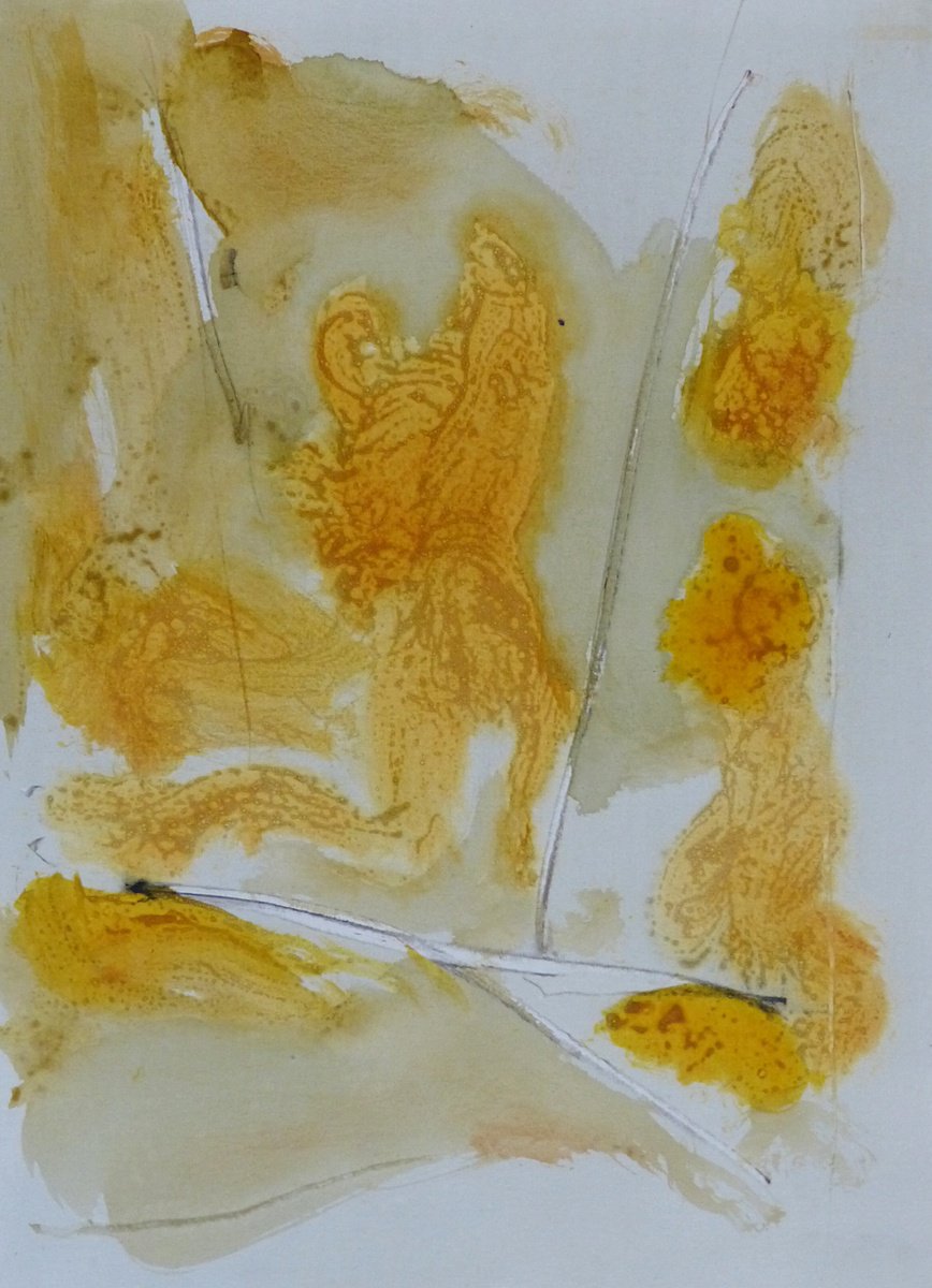 Abstract Portrait Ink Drawing By Frederic Belaubre, 11 X 16, Mother And Child 1, Original Artwork