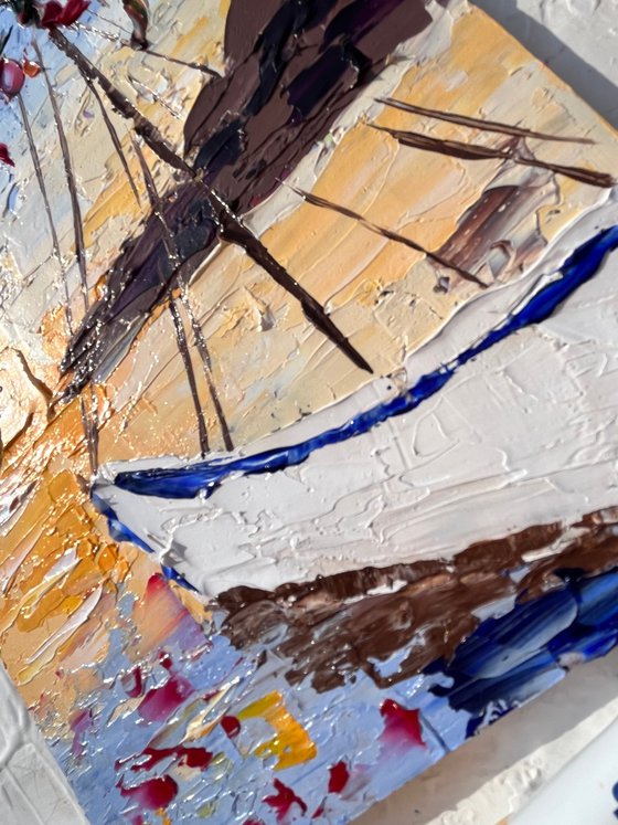 Amalfi Sailboat Painting