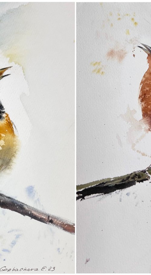 Two Voices of Spring (Diptych) by Eugenia Gorbacheva