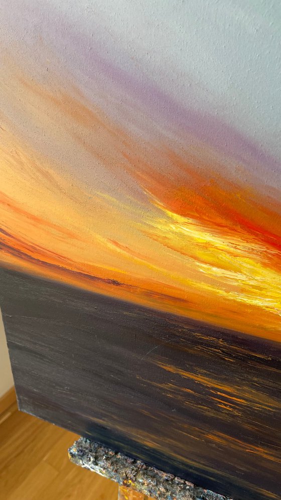 Sunset over the ocean