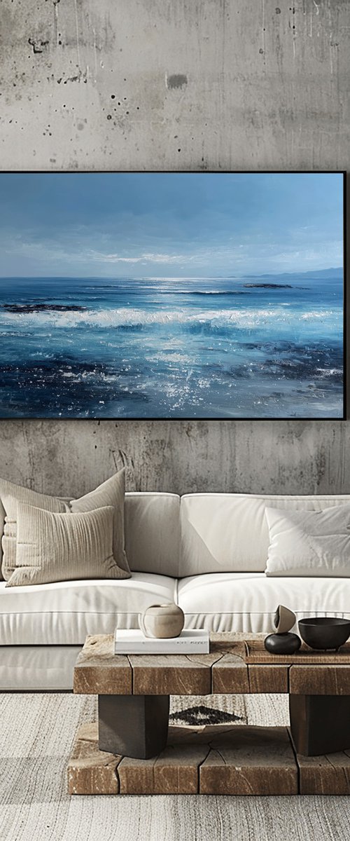 Tranquil Sea Digital Print by Mily Art