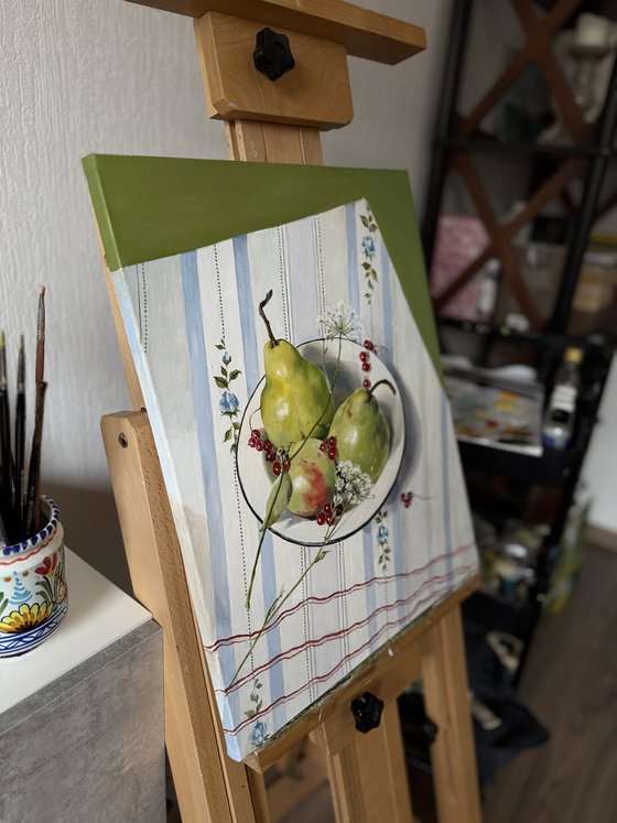 Blue symphony on the kitchen table