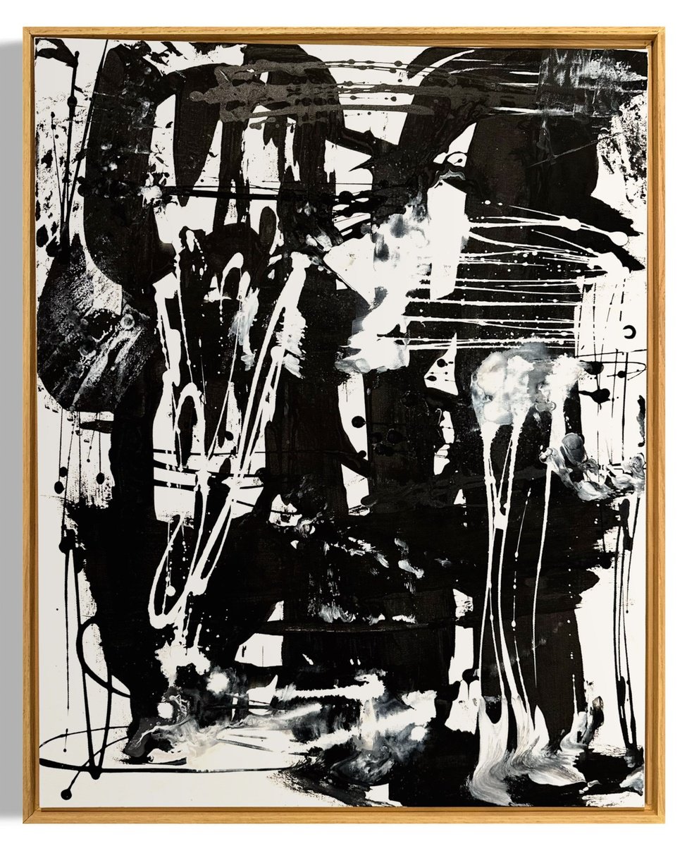 Abstract Acrylic Painting By Iqra Adam, 24 X 30, Feel The Silence #2, Original Artwork