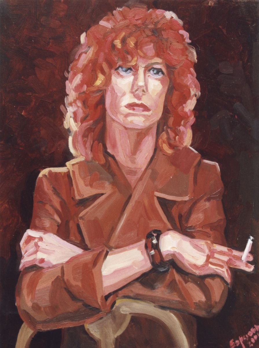 Impressionistic Portrait Oil Painting By Kateryna Bortsova, 20 X 26", David Bowie, Original Artwork