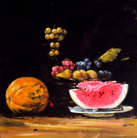 -Still life with watermelon-