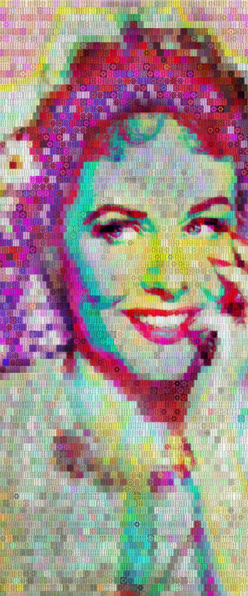 Paulette Goddard_Seamless_Abstract_Collage by John Lijo Bluefish