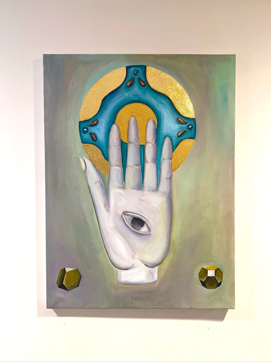 Surrealistic Portrait Oil Painting By Melissa Aristizabal, 24 X 31", Tierra, Original Artwork