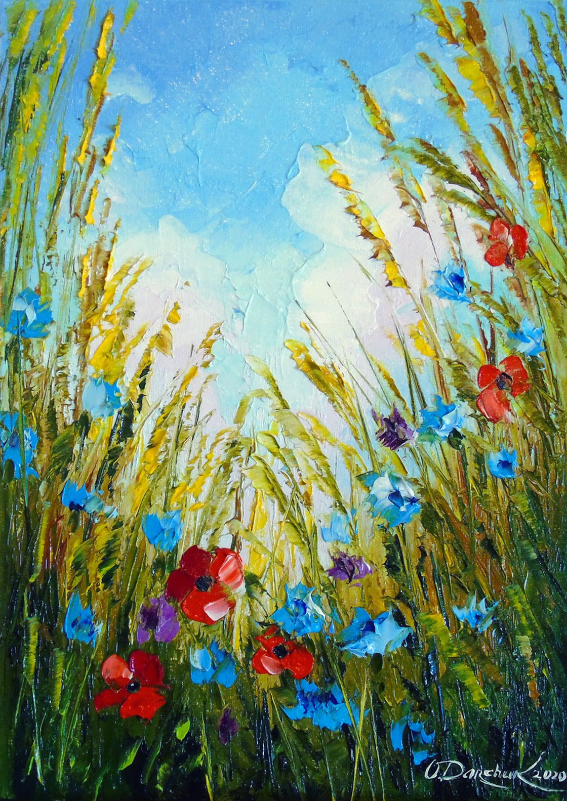 Field and flowers Paintings by Olha Darchuk 