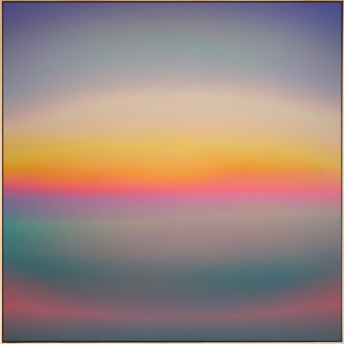 Organic Landscape Acrylic Painting By Jonas Peres, 47 X 47, Heaven In The Sea, Study 2, Original Artwork