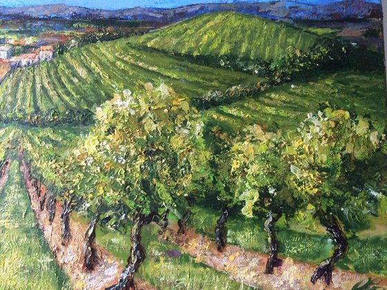 The Vineyard -landscape painting