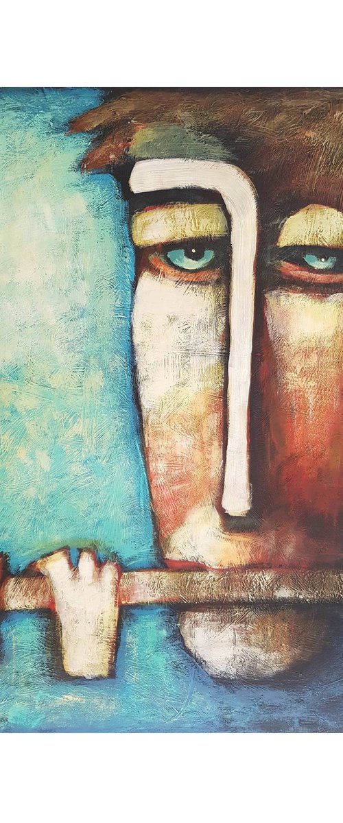 Flute Musiek (60cm x 84cm x 0.1 cm) by Zhana Viel