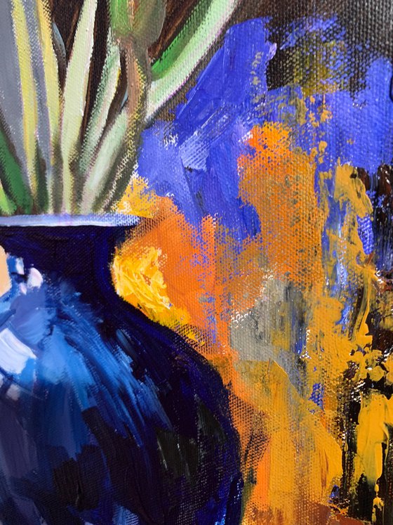 Purple Iris Still Life.