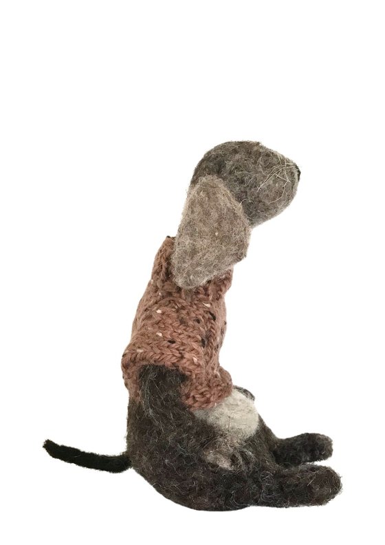 Frimousse, felted wool dog