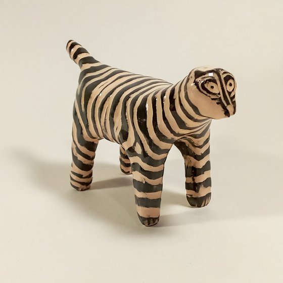 Ceramic sculpture Tiger 14х8х4 cm