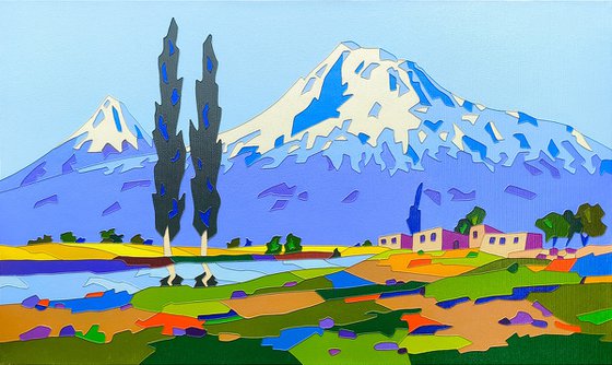 Mount Ararat and river