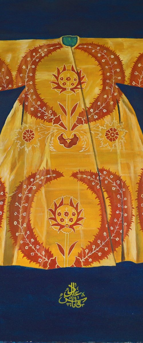 Oil Painting of Ahmed III’s Ceremonial Kaftan by Adil Şenkaya