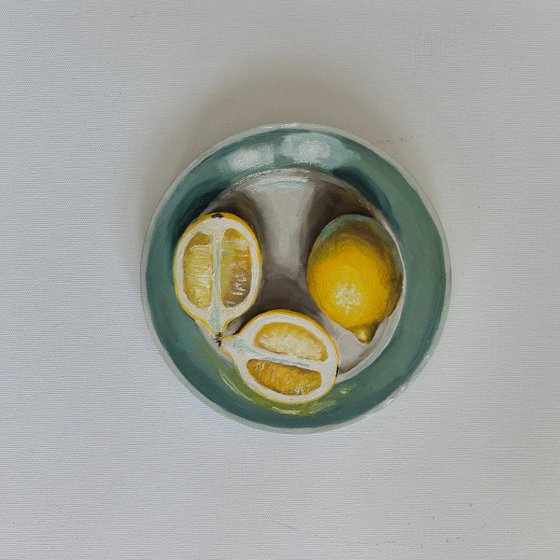 Lemons on plate