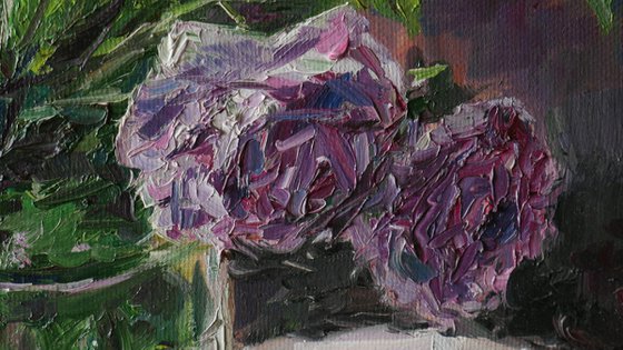 Marble Roses - roses still life painting