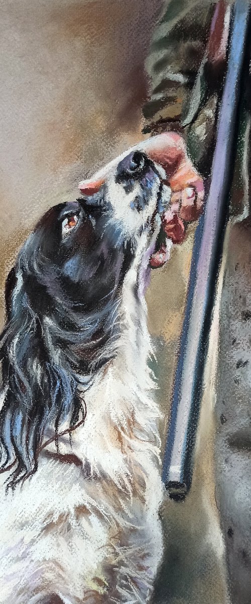 Hunting dog by Magdalena Palega